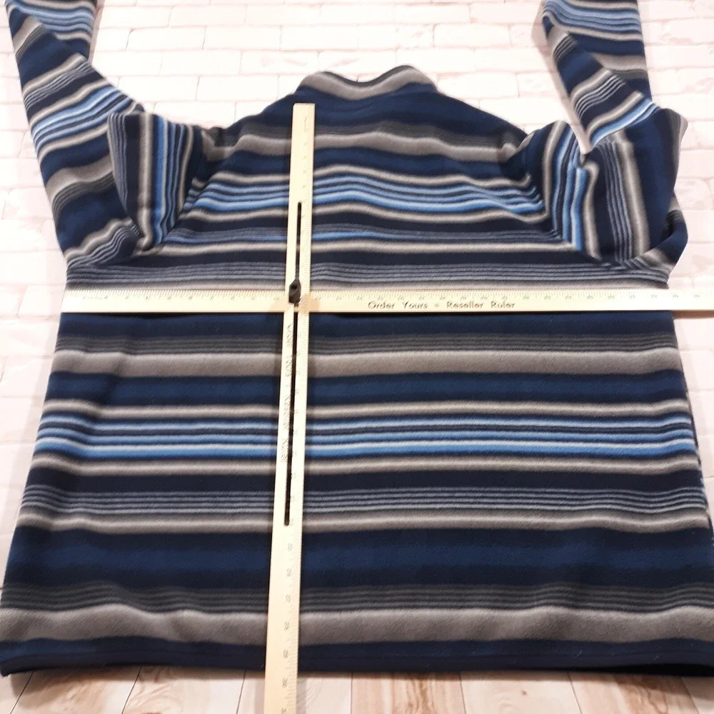 Southern Grit Fleece Sweater Polyester Mens 2XL Outdoor Snaps Blue Pullover